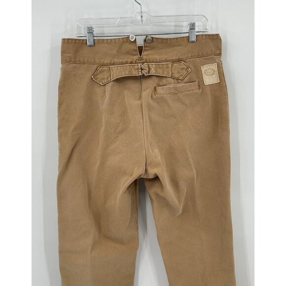 vintage WAH MAKER frontier pants trousers canvas western back buckle khaki 34 - Picture 7 of 10